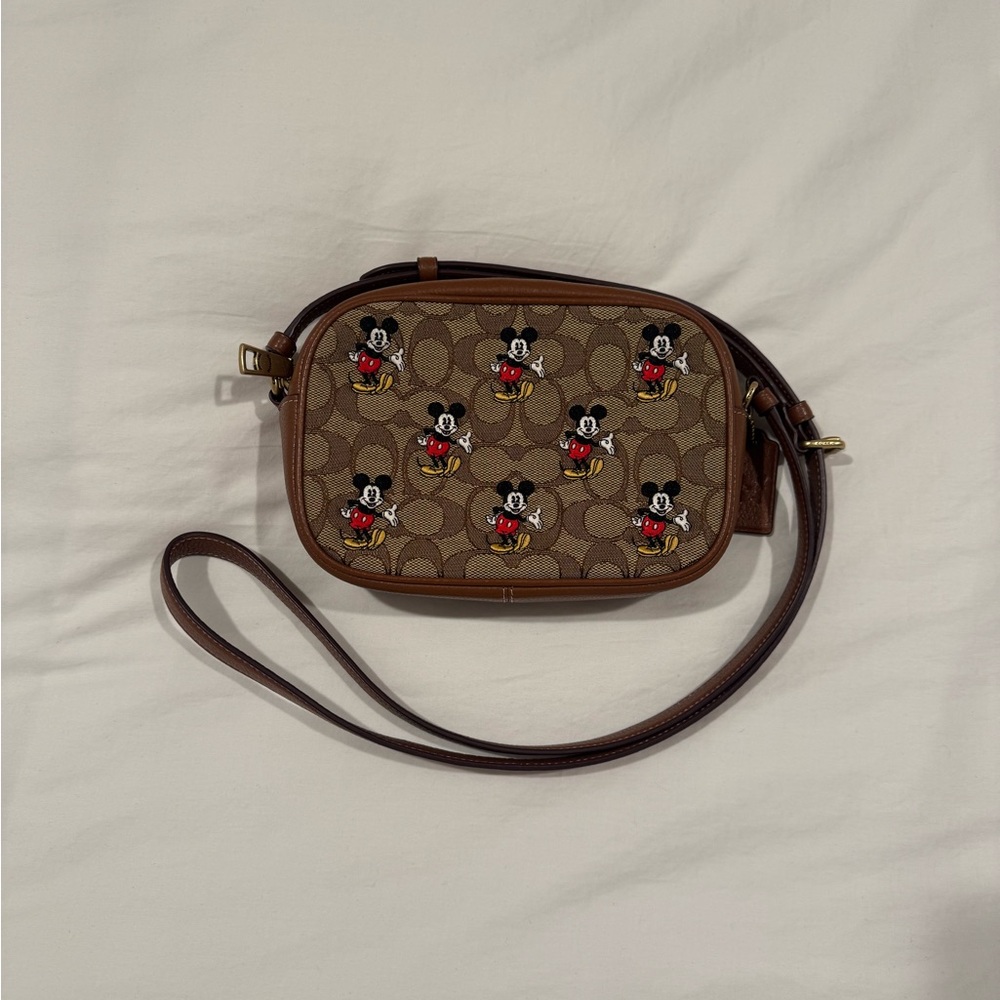 Couch x Disney Mickey Mouse Print Signature Jacquard Mini Jamie Camera Bag